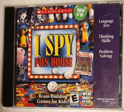 Scholastic I Spy Divertida Casa Construcción de Cerebro Diversión para Niños CD-ROM Juego Artes del Lenguaje Foto 1 de 3