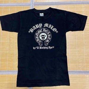 BAPE × Chrome Hearts MILO T-shirt a bathing ape NIGO Black Size S Rare Japan - Picture 1 of 8