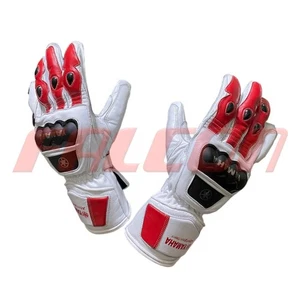Yamaha Revs Your Heart Leather Motorcycle Racing Protective Gloves All Sizes - Bild 1 von 7