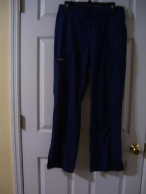 Excelente estado usado! CALÇA ESFOLIANTE FEMININA CHEROKEE, azul marinho, bolsos de carga, s/h incl. - Imagem 1 de 4