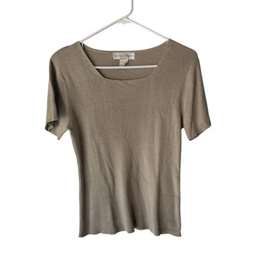 Suéter Esquinero Informal De Colección Y2k Grande Manga Corta Tejido Seda Top de Casa Foto 1 de 4