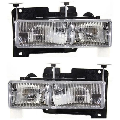 For 2001 2002 GMC C3500HD Headlight Assembly Driver and Passenger Side (DOT) - Image 1 of 3