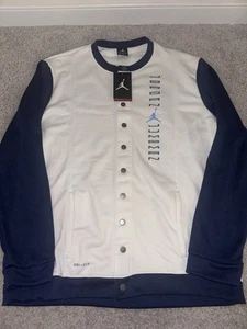 Air Jordan XI Herren Retro 11 Basketball Jacke AH1549-102 Weiß Navy Gr. L DRIFIT - Bild 1 von 4