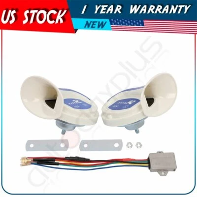 Caracol Doble Bocina de Aire Sirena 18 Tonos 110DB 410/510Hz Para Coche Motocicleta Barco Yate Foto 1 de 4