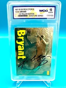๐ฅ1997-98 KOBE BRYANT SKYBOX Z-FORCE 23KT LAKERS YELLOW EDITION GEM-MT 10!!!๐ฅ - Picture 1 of 9