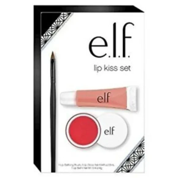 e.l.f. Lip Kiss Set 75222 - 1 Lip Defining Brush, 1 Lip Gloss and 1 Lip Balm  () - Image 1 of 1