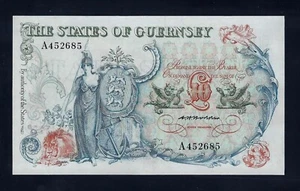 GUERNSEY 10 POUNDS 1975 - 1980 P-47 AUNC Great Britain UK - Picture 1 of 2
