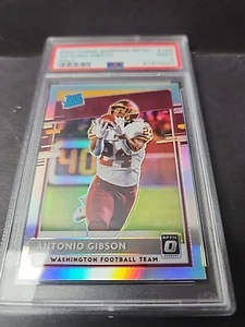 2020 Donruss Optic Rated Rookies Holo Prizm Antonio Gibson #185 PSA 9 Rookie RC - Picture 1 of 4