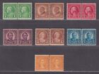 Vereinigte Staaten Scott 597-603 postfrisch 1923-24 4. Schreibtisch horizontale Gelenklinie Paare
