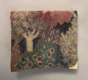 Tapestry Fabric Business Credit Card Case Carrier  ID & 2 Plastic Card Holders - Picture 1 of 7