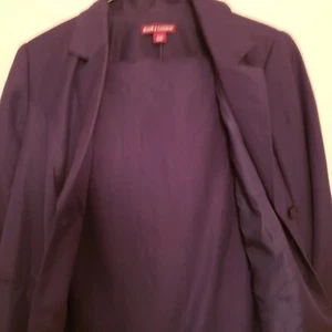 Women's Jessica London Navy Blue Linen Blend Skirt Business Suit Set Sz 14P NWOT - Picture 1 of 15
