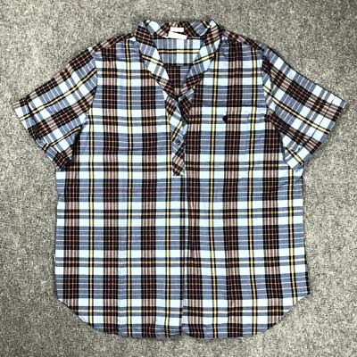 Camisa vintage Levis Straus & Co tamanho 38 xadrez manga curta colarinho anos 70 - Imagem 1 de 4