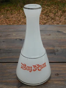Antike Friseurflasche Opaline Bay Rum 7" Glasflasche - Bild 1 von 4