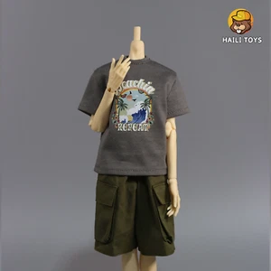HAILI TOYS 1/6 Trendy T-shirt Clothing Set Fit 12 '' Male PH Action Figure Body - Picture 1 of 6