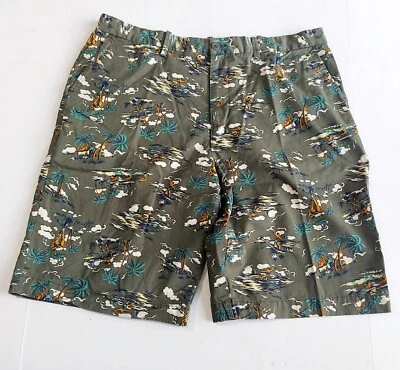 Pantalones Cortos Hawaianos Old Navy Para Hombres 40 Verde Surf Estampado Completo Algodón Chino  Foto 1 de 4