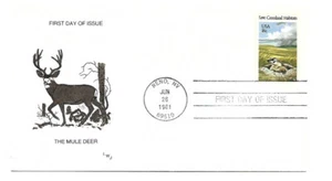 1922 Save Grassland Habitats LWJ FDC on 'The Mule Deer' cachet - Picture 1 of 1