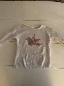 Strickpullover Mädchen cremefarben Gap mit Glitzerdetail Gr. L  - Bild 1 von 5