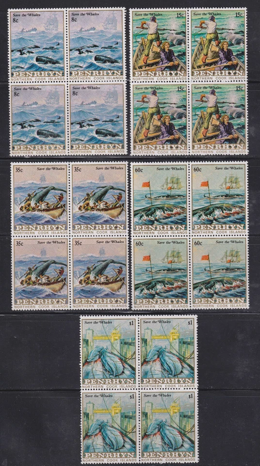 Penrhyn mint block set - Save the Whales 1983 - Image 1 of 1