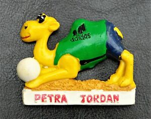 FRIDGE MAGNET 3D SOUVENIR PETRA (STADIUM AMMAN) JORDAN CAMEL IN ADIDAS WITH BALL