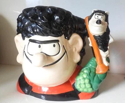 Royal Doulton Toby Jug - DENNIS & GNASHER - D7005 1995 - Large H19cm - RARE - Image 1 of 4