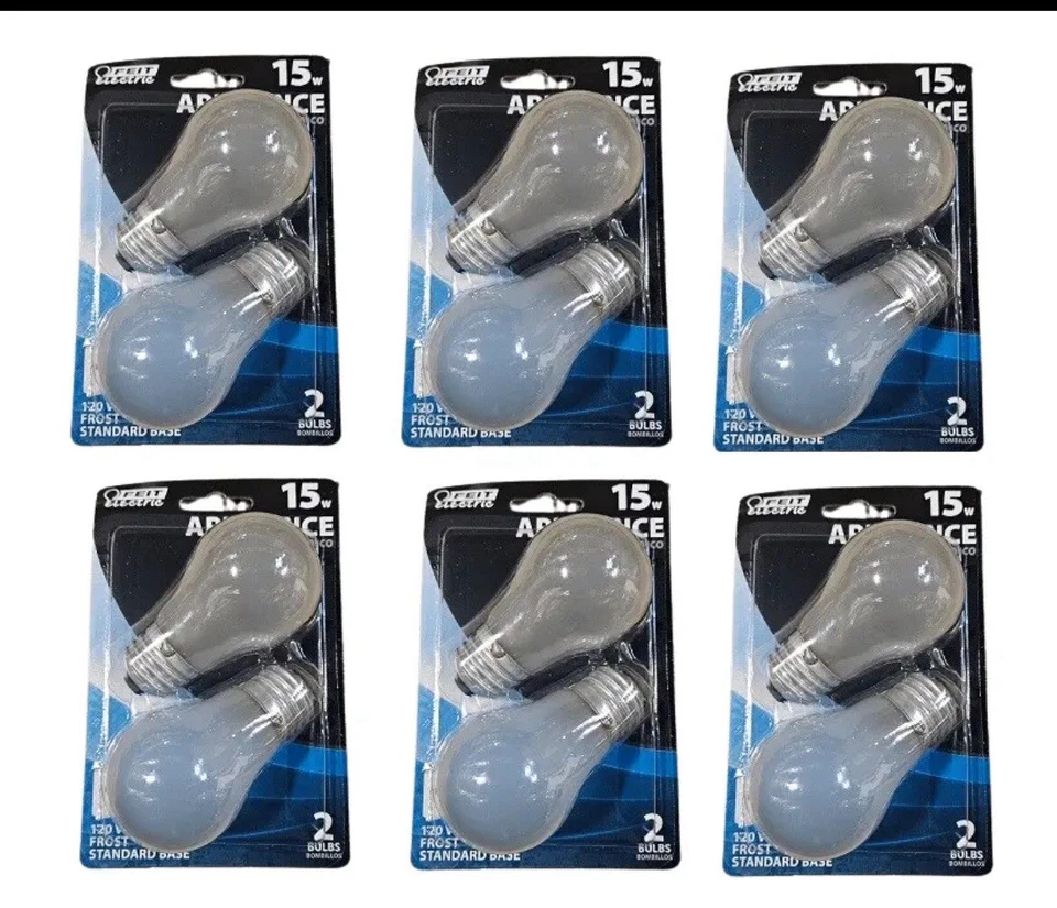 Feit Electric BP15A15 Fan Bulb & Appliance - Frosted Case Of 6 Packs Of 2 Bulbs - Image 1 of 3