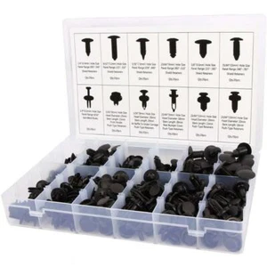 240Pcs Car Retainer Clips Plastic Fasteners Kit Auto Push Pin Rivets bumper Set - Bild 1 von 5