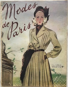 Modes de Paris n° 25 du 15 Février 1947 ancienne revue couture mode pour femme - Picture 1 of 4