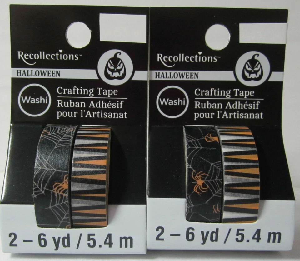 Lote 2 opções de fita para artesanato Recollections Halloween BOO RAVENSHEAD MANOR Washi - Imagem 1 de 1