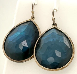 IPPOLITA Rock Candy Träne Sterlingsilber facettiert blau Quarz MOP Lg Ohrringe - Bild 1 von 5