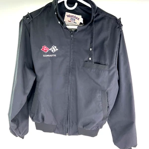 Vintage Corvette West Ark Herren Medium schwarz Jacke bestickt E9896 Beschreibung lesen - Bild 1 von 13