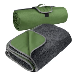 Sherpa Fleece Stadium Windproof Mat for Boat, Outdoors Waterproof Throw Blanket - Picture 1 of 10