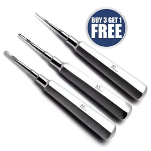Dental Elevator Surgical Root Instruments Tip 2mm, 3mm, 4mm New Set of 3 - Picture 1 of 3