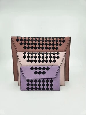 Bottega Veneta Intrecciato 3 мешок гнездования комплект кожи бежевый лаванды желтовато-коричневый новый с Ярлыками - Изображение 1 из 4