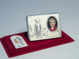 EIK Made in Norway Zinn Bilderrahmen "JUNGE" Gravur 3,5X2,5" - Bild 1 von 2