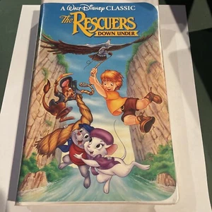 The Rescuers Down Under VHS 1991 Disney Classics Black Diamond VTG 90s Clamshell - Picture 1 of 3