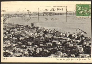 GOLFE JUAN CARTE POSTALE POLICE JUDICIAIRE 36 QUAI DES ORFEVRES PARIS 1937 - Picture 1 of 2