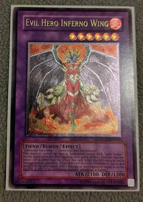 Evil Hero Inferno Wing GLAS-EN038 Ultimate Rare Unl. Ed. VLP Condition - Image 1 of 2