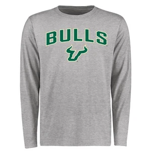 Men's Ash South Florida Bulls Proud Mascot Long Sleeve T-Shirt - Picture 1 of 2