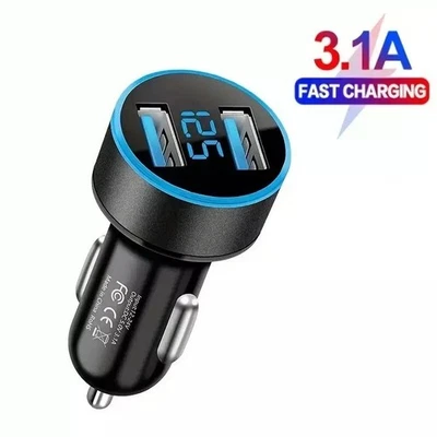 120W  Zigarettenanzünder Dual USB Ladegerät KFZ LKW Auto Ladeadapter Handy - Bild 1 von 4