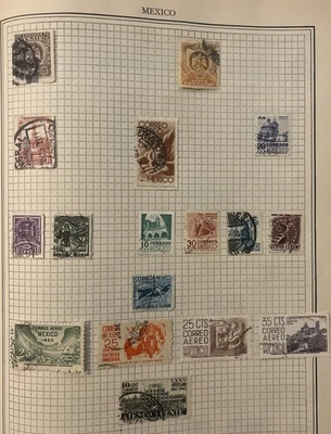 非常时尚的墨西哥邮票收藏,超过 20 张邮票 — 第 1/2 张图片