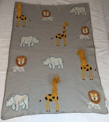Manta para bebé temática Safari Zoo - Hecha en India - Súper suave Foto 1 de 4