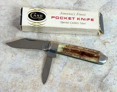CASE  A6235 1/2  Appaloosa Bone Swell End Jack Knife One Dot - Image 1 of 4