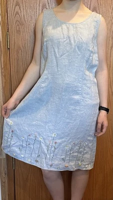 Carol Anderson California Women’s 100% Linen Dress Sleeveless Large - Image 1 of 4