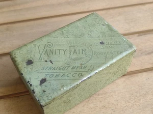 Antique Wm S.Kimball and Co. Vanity Fair Straight Mesh Tobacco Tin Rochester NY - Picture 1 of 19