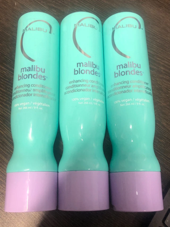 Condicionador vegano 3X Malibu Blondes Enhancing 9 oz. - Imagem 1 de 2