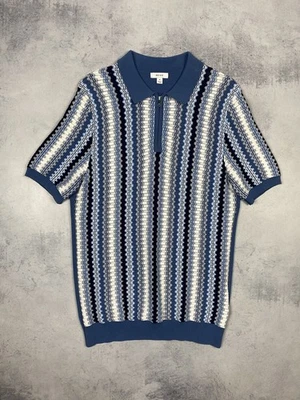 Reiss 1/3 Cremallera Polo Old Money Hombres Talla M Multicolor Manga Corta - Imagen 1 de 4