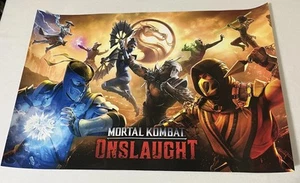Mortal Kombat Onslaught Poster 24” x 36” Rare - Picture 1 of 5