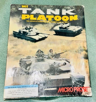 Vintage PC Game, M1 Tank Platoon, 1989, Microprose, CIB, Very Good Condition! - Image 1 of 4