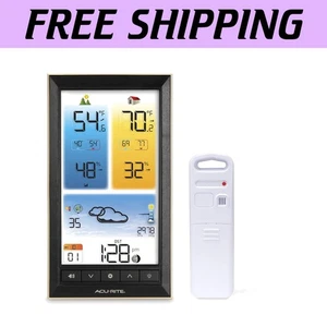 Vertical Full-Color Wireless Weather Station with Indoor/Outdoor Temp & Humidity - Picture 1 of 9