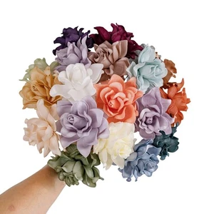 Lebendige künstliche Gardenie Blumen 5er Set für Indoor Blumengestecke - Bild 1 von 34